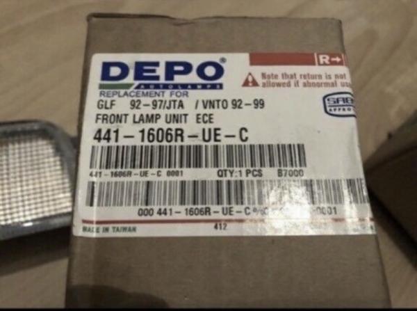 DEPO Gehäuse Blinker rechts rauchgrau VW Golf 3 / Vento